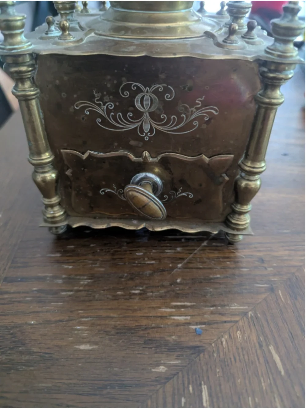Vintage Brass Coffee Grinder Mill Hand Crank Turkish Spice Grinder, Coffee Grind